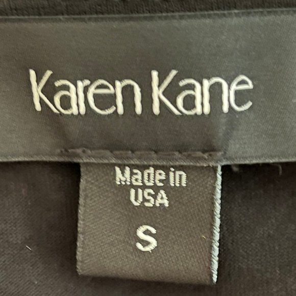 Karen Kane Black Cinched Waist & Swingy Midi Skirt Artisan Dress Size Small NWT - Picture 11 of 13